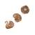 Oxidised antique gold plated floral button cover