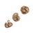 Oxidised antique gold plated floral button cover