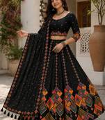 Black Color Smart And Trendy Festive Special Girlie Lehenga Choli