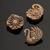Oxidised antique gold plated floral button cover
