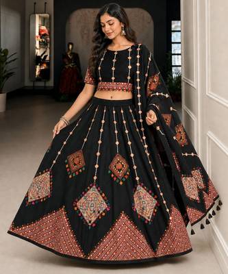 Black Color Smart And Trendy Festive Special Girlie Lehenga Choli 4