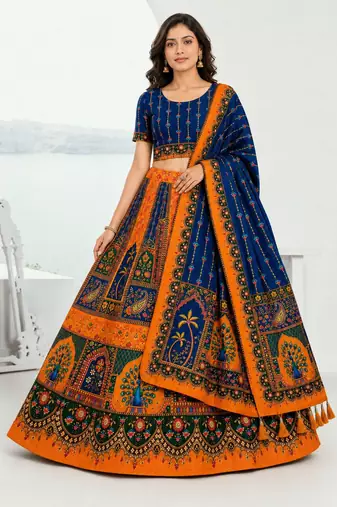 Blue Color Smart And Trendy Festive Special Girlie Lehenga Choli