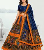 Blue Color Smart And Trendy Festive Special Girlie Lehenga Choli