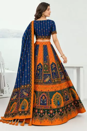 Blue Color Smart And Trendy Festive Special Girlie Lehenga Choli