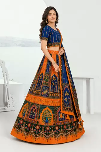 Blue Color Smart And Trendy Festive Special Girlie Lehenga Choli