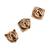 Oxidised antique gold plated cards motif button cover
