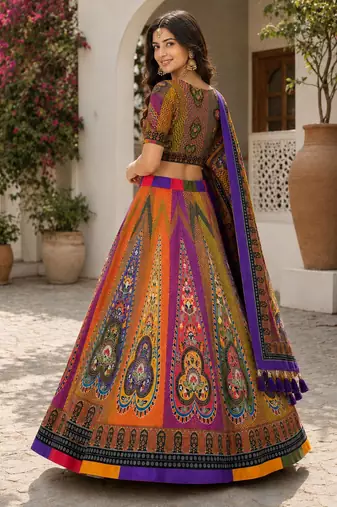 Multy Color Smart And Trendy Festive Special Girlie Lehenga Choli