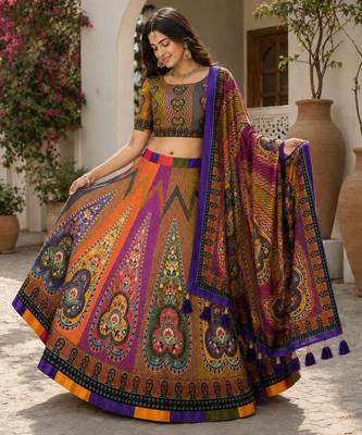 Multy Color Smart And Trendy Festive Special Girlie Lehenga Choli 4