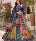 Blue Color Smart And Trendy Festive Special Girlie Lehenga Choli