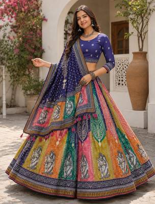 Blue Color Smart And Trendy Festive Special Girlie Lehenga Choli 4