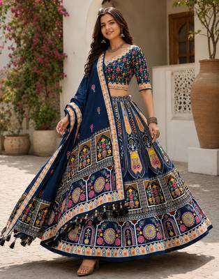 Blue Color Smart And Trendy Festive Special Girlie Lehenga Choli 1