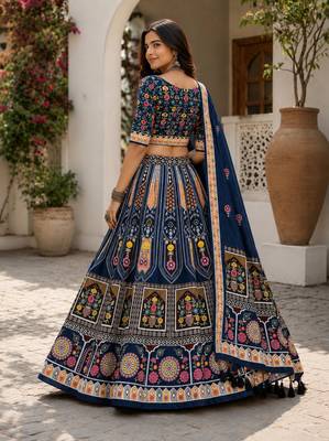 Blue Color Smart And Trendy Festive Special Girlie Lehenga Choli 2