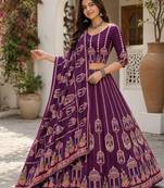 Purple Color Smart And Trendy Festive Special Girlie Lehenga Choli