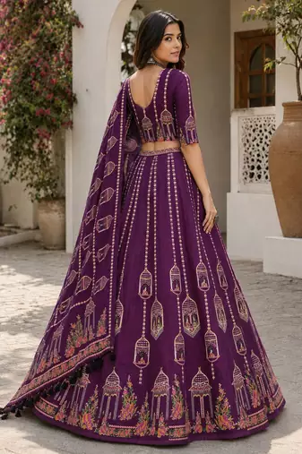 Purple Color Smart And Trendy Festive Special Girlie Lehenga Choli