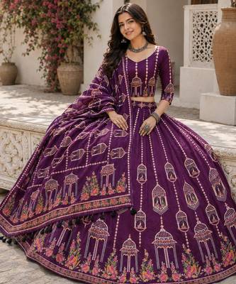 Purple Color Smart And Trendy Festive Special Girlie Lehenga Choli 3