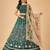 Green Color Smart And Graceful Satin Silk Lehenga Choli For Fancy Girlie Looks