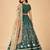 Green Color Smart And Graceful Satin Silk Lehenga Choli For Fancy Girlie Looks