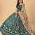 Green Color Smart And Graceful Satin Silk Lehenga Choli For Fancy Girlie Looks