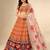 Orange Color Smart And Graceful Satin Silk Lehenga Choli For Fancy Girlie Looks