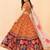 Orange Color Smart And Graceful Satin Silk Lehenga Choli For Fancy Girlie Looks