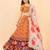 Orange Color Smart And Graceful Satin Silk Lehenga Choli For Fancy Girlie Looks