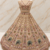 Beige Color Crystal Beads,Sequence And Zari Embroidery Work Net Lehenga Choli
