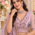 Lavender Color Crystal Beads,Sequence And Zari Embroidery Work Net Lehenga Choli