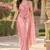 butterfly sequin work nc satin ready to wear saree with stitched blouse