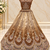 Brown Color Crystal Beads,Handwork,Stone,Thread And Sequins Work Silk_Blend Lehenga Choli