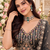 Dark Grey Color Crystal Beads,Handwork,Stone,Thread And Sequins Work Silk_Blend Lehenga Choli