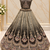 Dark Grey Color Crystal Beads,Handwork,Stone,Thread And Sequins Work Silk_Blend Lehenga Choli