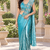 butterfly sequin work nc satin ready to wear saree with stitched blouse