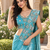 butterfly sequin work nc satin ready to wear saree with stitched blouse