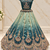 Teal Color Crystal Beads,Handwork,Stone,Thread And Sequins Work Silk_Blend Lehenga Choli