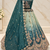 Teal Color Crystal Beads,Handwork,Stone,Thread And Sequins Work Silk_Blend Lehenga Choli