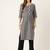 Grey cotton sanganeri printed sleeveled straight kurta