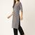 Grey cotton sanganeri printed sleeveled straight kurta