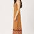 Yellow cotton ajrak printed sleeveless straight kurta