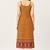 Yellow cotton ajrak printed sleeveless straight kurta