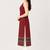 Maroon cotton ajrak printed sleeveless straight kurta