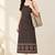 Black cotton ajrak printed sleeveless straight kurta
