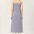 Grey cotton printed sleeveless straight kurta