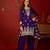 Purple embroidery vichitra silk kurta with pant and duptta