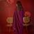 Wine embroidery vichitra silk kurta with pant and duptta