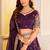 WINE CRUNCHY SILK PARTY WEAR EMBROIDERY LEHNGHA CHOLI 