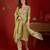 Green embroidery muslin kurta with pant and duptta