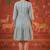 Grey printed cotton flare dress