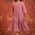 Pink printed cotton flare dress