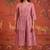 Pink printed cotton flare dress