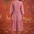 Pink printed cotton flare dress